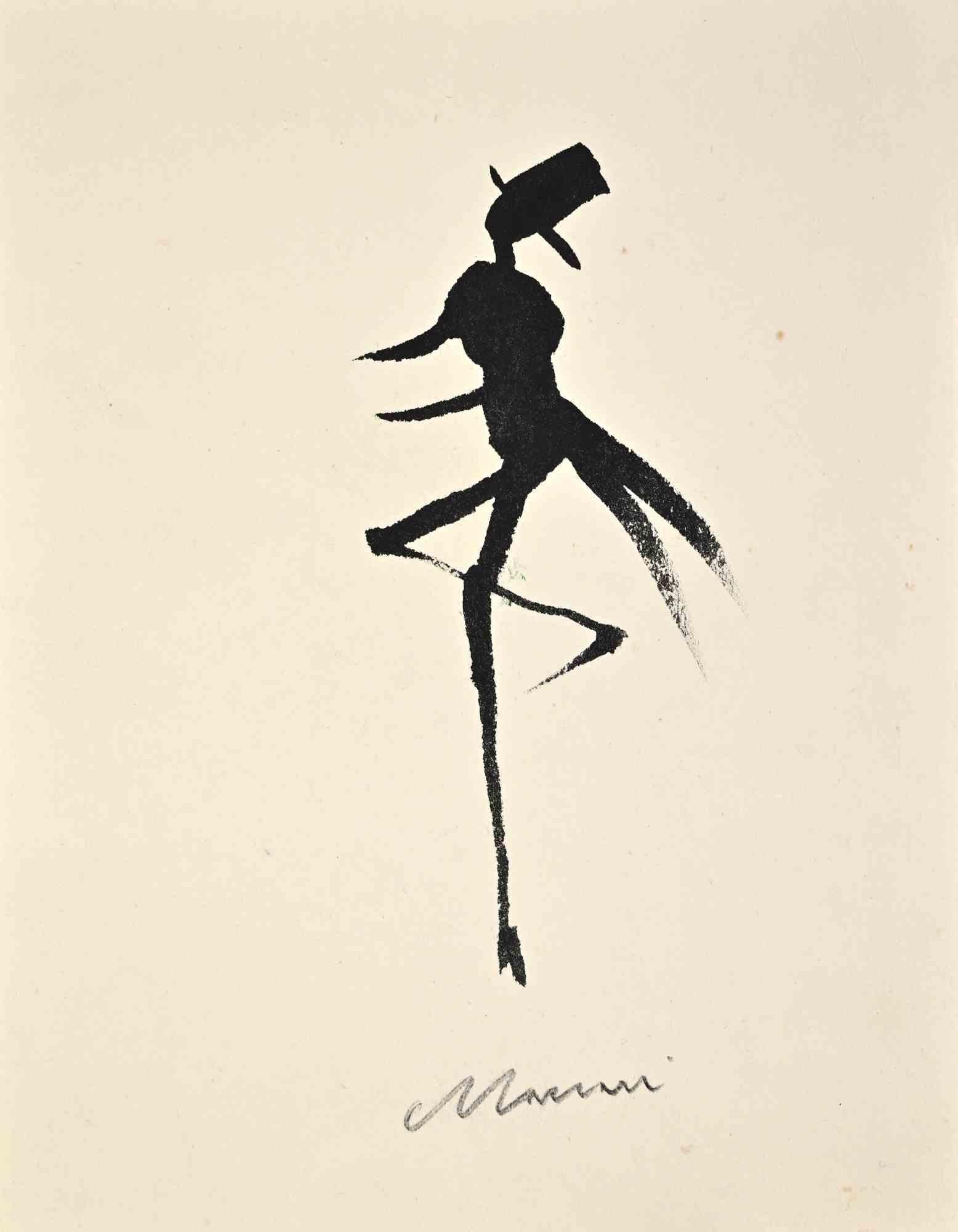 At the Party - Drawing by Mino Maccari - 1950s