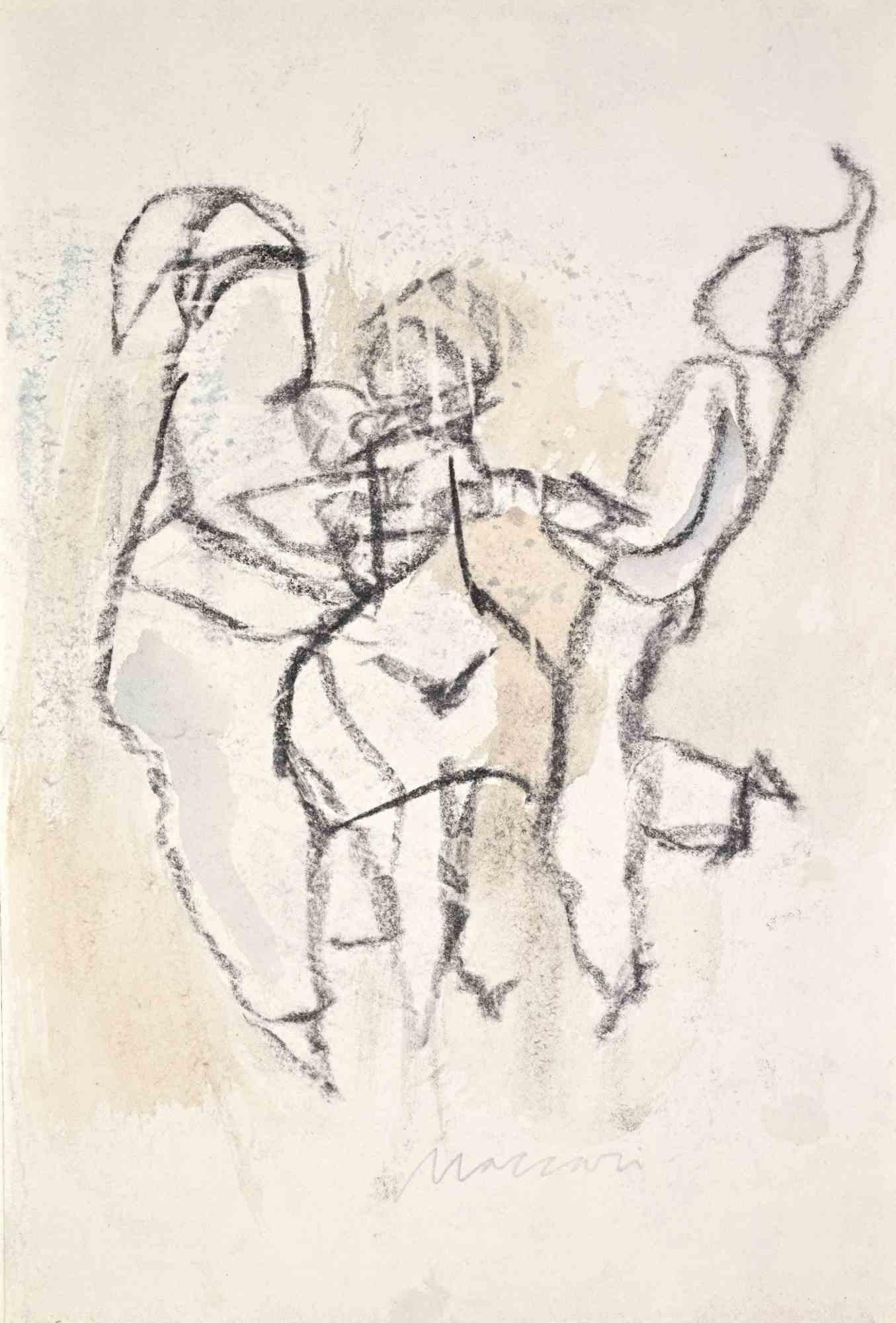 The Dance - Drawing by Mino Maccari - 1980
