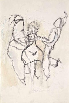 The Dance - Drawing by Mino Maccari - 1980