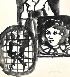 Studies - Drawing by Mino Maccari - 1950 ca.