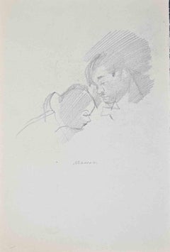 La coppia - Disegno di Mino Maccari - 1950 ca.
