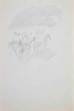 Das Ehepaar - Zeichnung von Mino Maccari - 1950 ca.