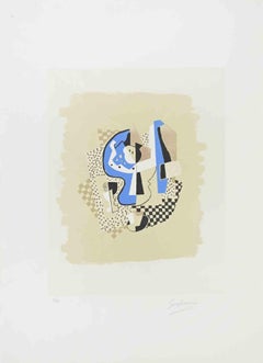 Bodegón con frutero - Litografía de Gino Severini - Años 60