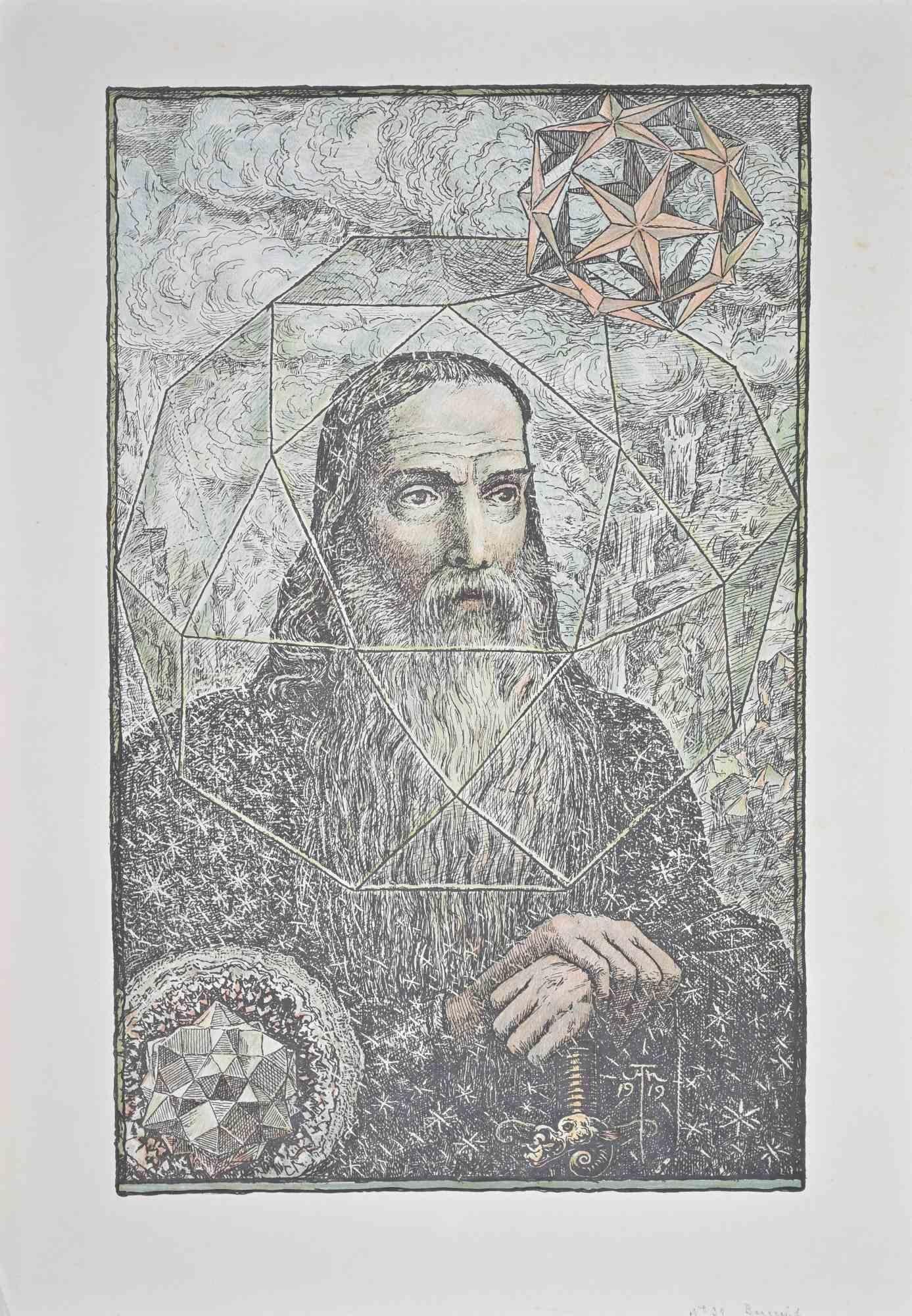 The Creator - Lithograph by Hans Thoma - 1919 ca