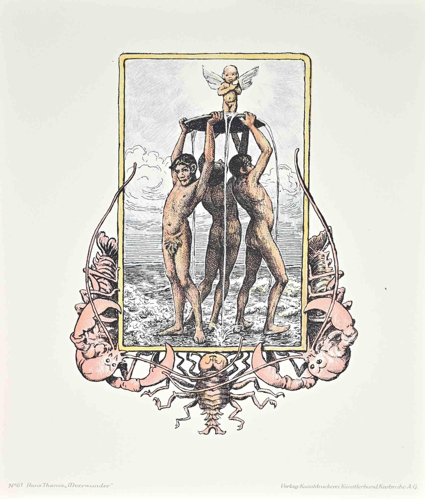 Meerwunder - Lithograph by Hans Thoma - 1910 ca.