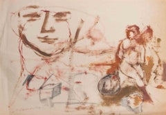 Figures - Drawing by Mino Maccari - 1960 ca.