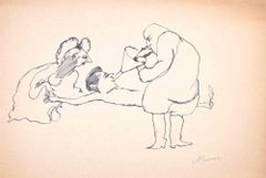Castor Oil - Drawing by Mino Maccari - 1940s