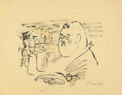 Indifférence - Dessin de Mino Maccari - 1940 ca.