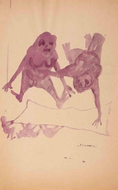 The Jugglers - Drawing by Mino Maccari - 1940 ca.