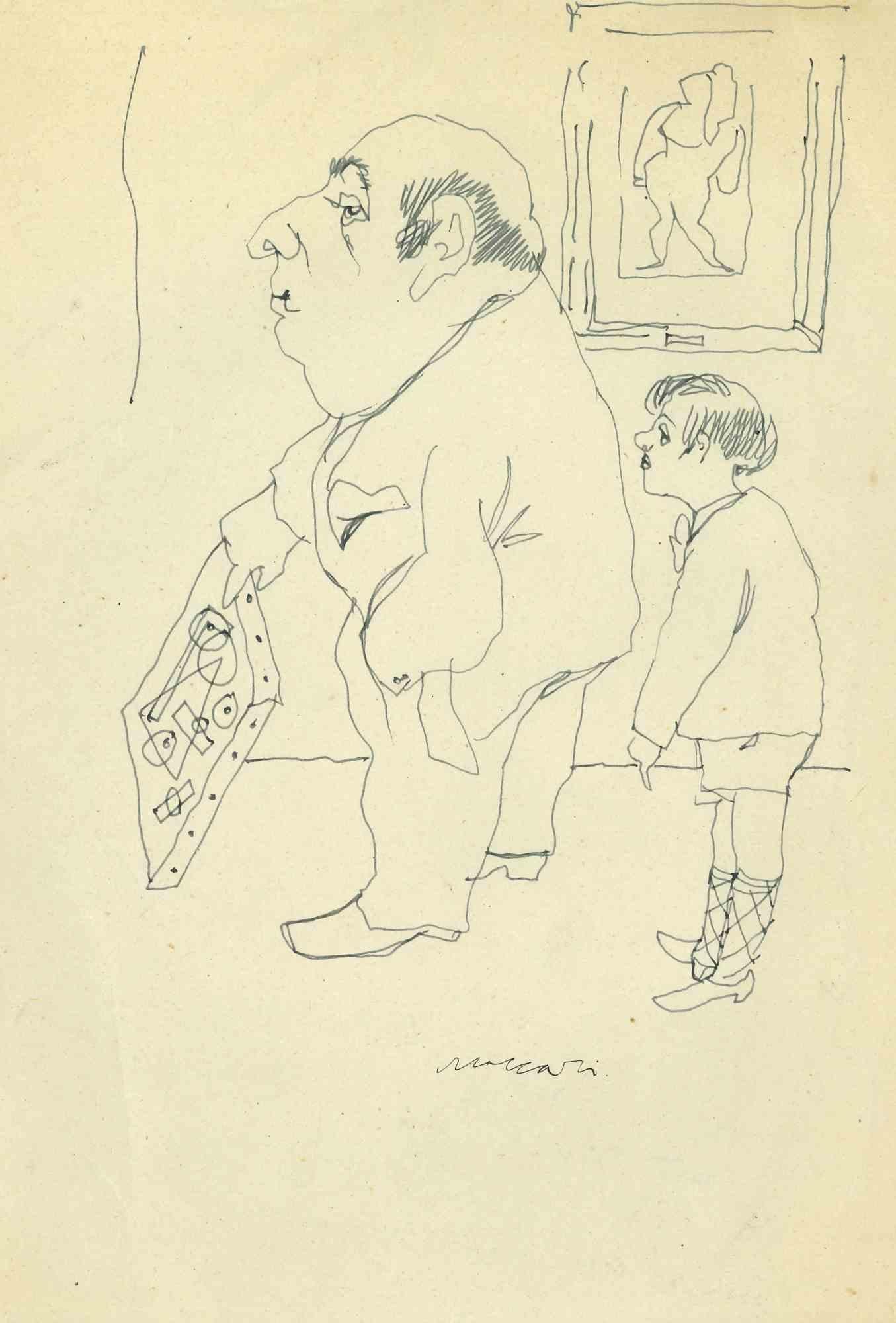 L
Artistics - Dessin de Mino Maccari - 1965 ca.