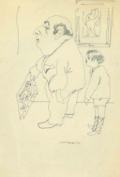 L'Artistics - Dessin de Mino Maccari - 1965 ca.