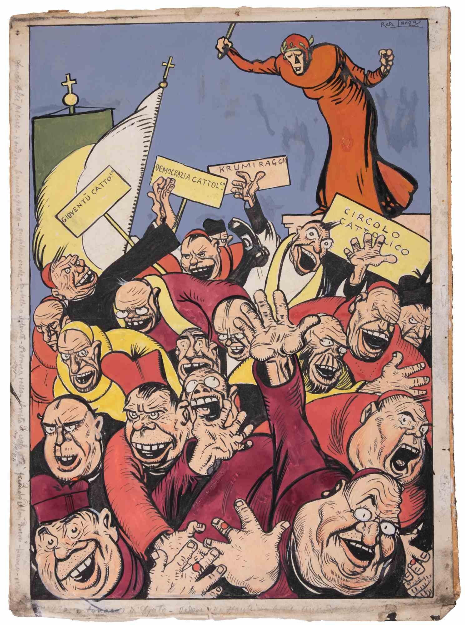 Associationism - Drawing by Gabriele Galantara - 1904