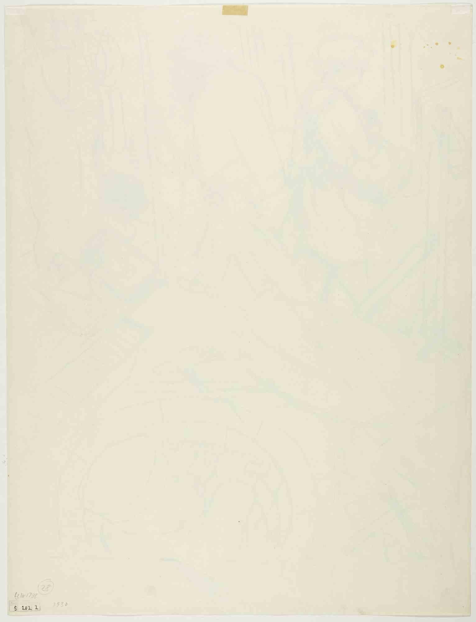 Strassenszene à Berlin - Dessin de Georges Grosz - 1926 en vente 1