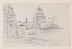 View of Pisa - Drawing by Mino Maccari - 1927