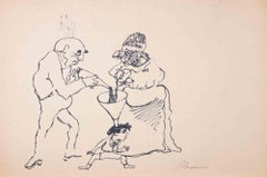 Bottles of Intelligence - Drawing by Mino Maccari - 1940 ca.