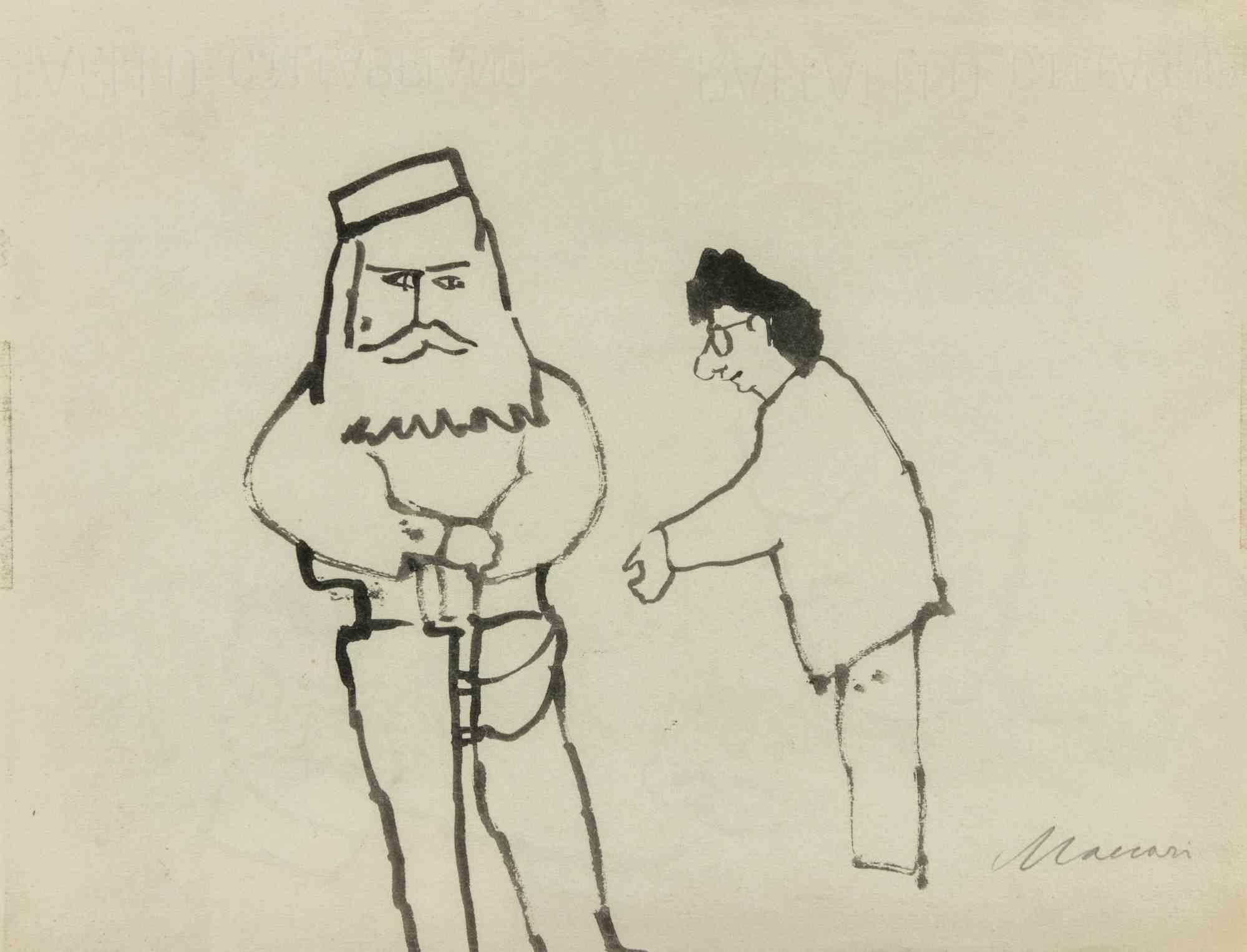 Watercolor on paper realized by Mino Maccari in 1960 ca.

Hand signed lower right.

Excellent condition.