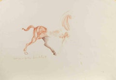 Horse (Studi per un Equestre) - Drawing by Ludovico De Luigi - 1979