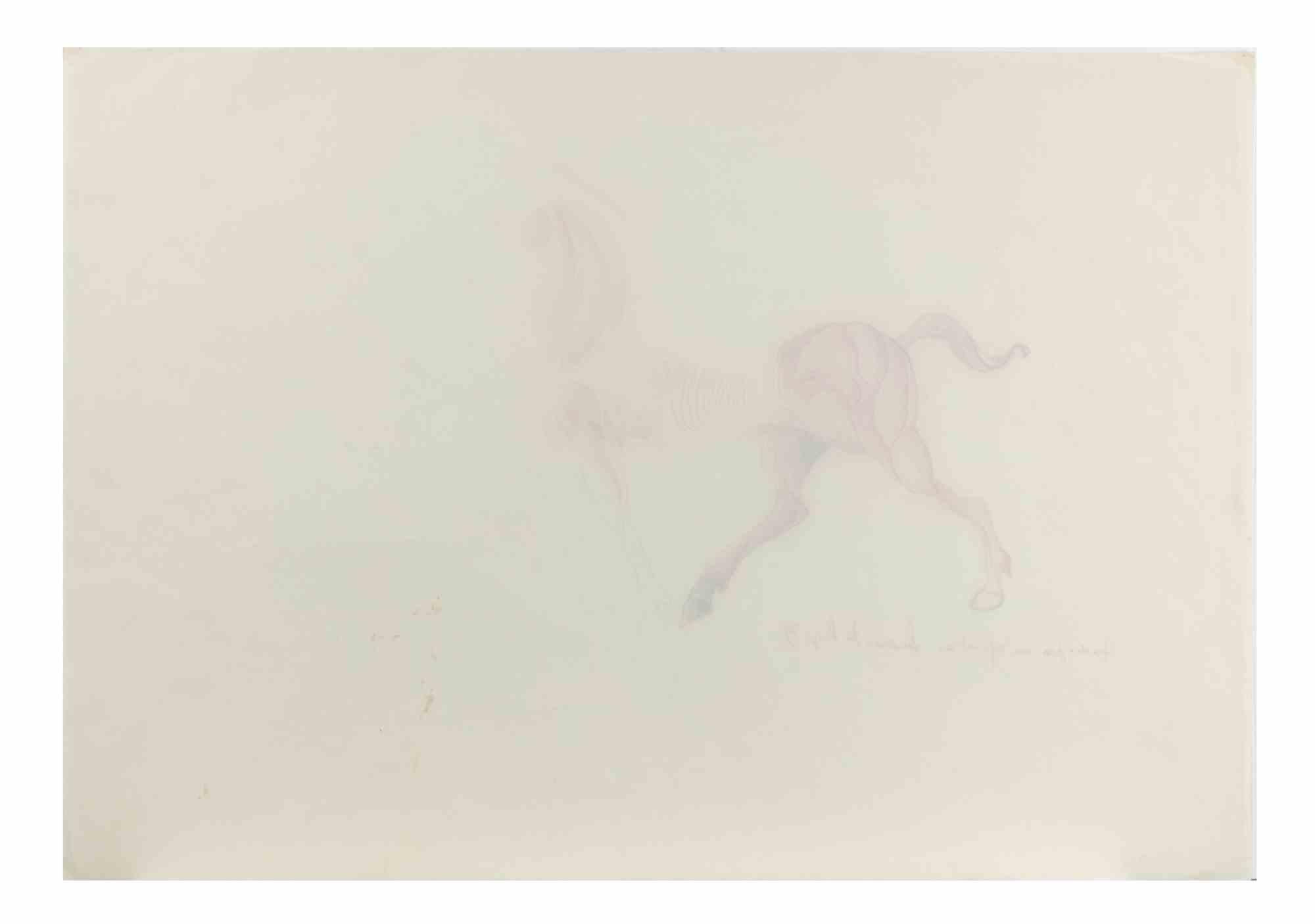Horse (Studi per un Equestre) - Drawing by Ludovico De Luigi - 1979 - Art by Ludovico de Luigi