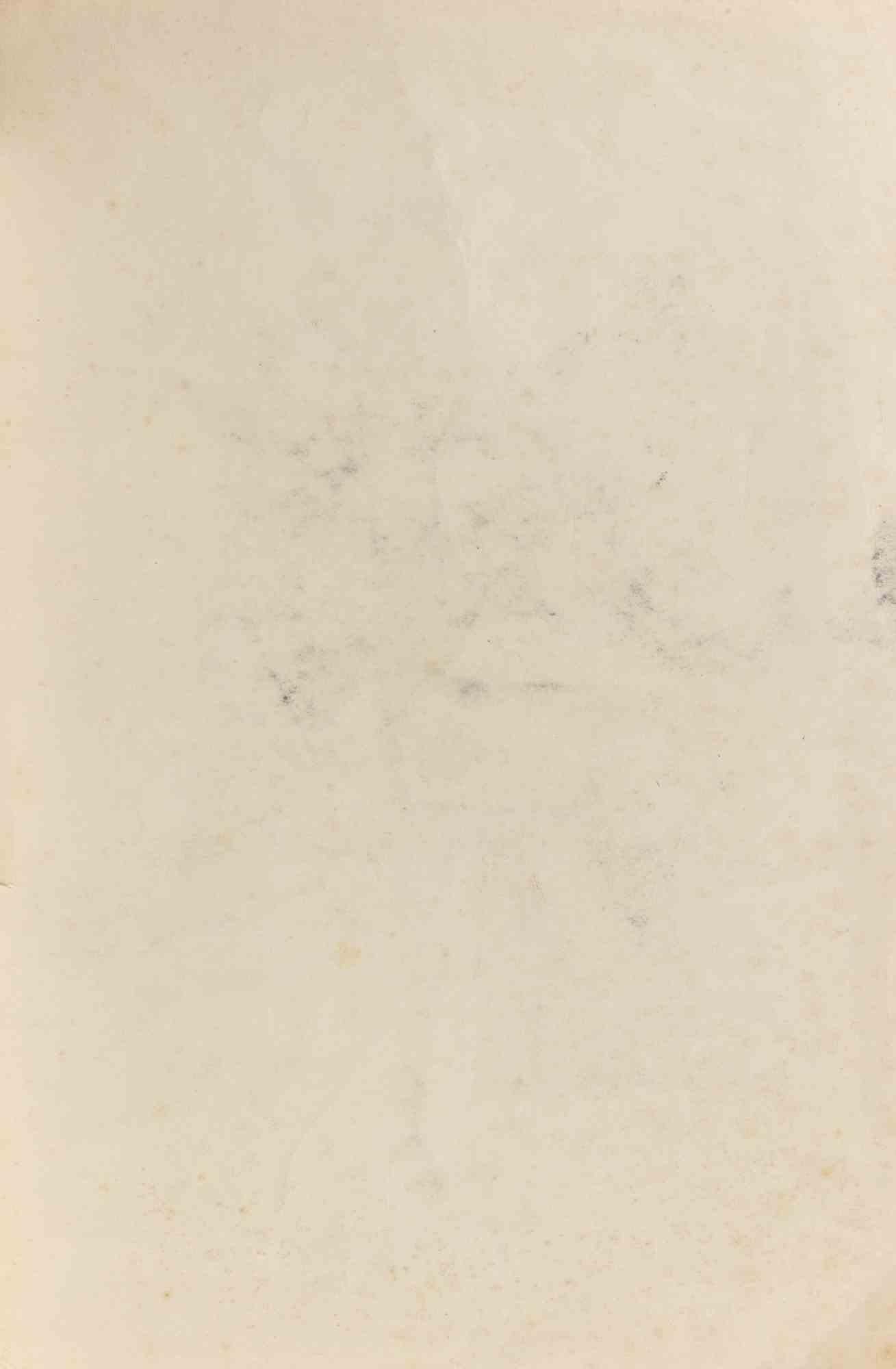 Il patriarca e la sua concubina - Disegno di Mino Maccari - Metà del XX secolo in vendita 1