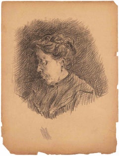 Portrait - Drawing by Emile Rouff - Mid-20th Century