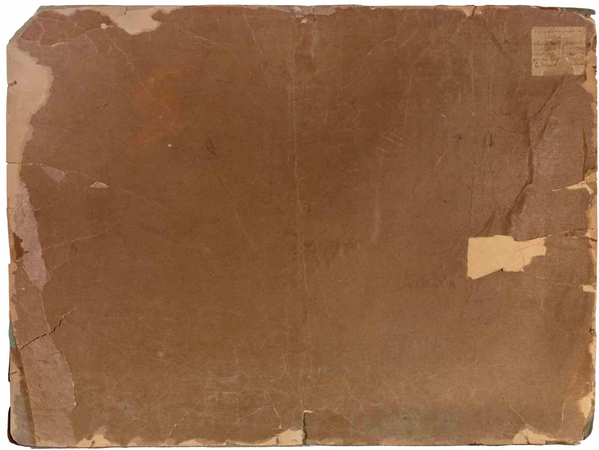 Vue de la Seine - Drawing by Paul-Auguste Godfroy - Late 19th Century For Sale 2