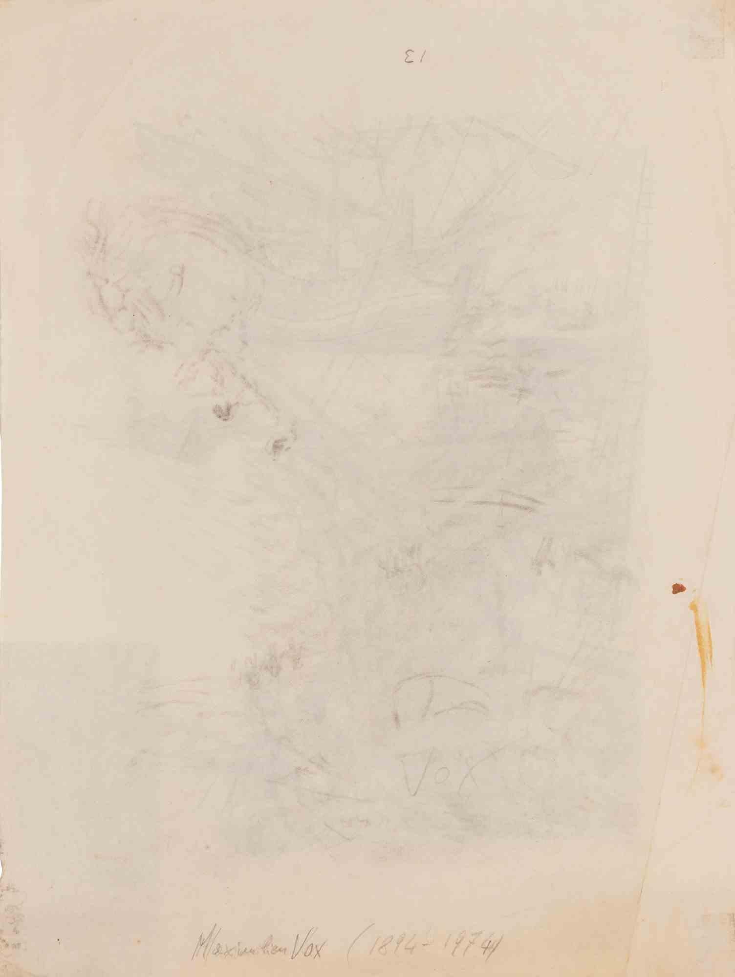 Schiffe und Matrosen - Zeichnung von Maximilien Vox - Mitte des 20. im Angebot 1