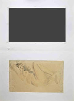 Reclining Nude - Drawing by Henry Ramey - Early 20th century