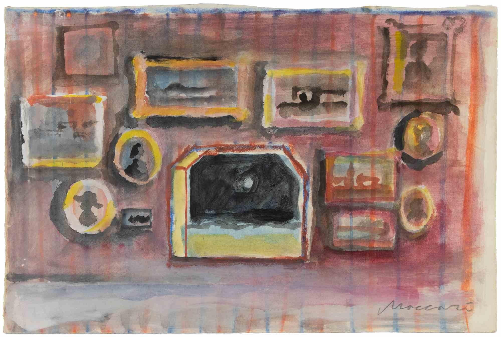 Acquerello su carta realizzato da Mino Maccari negli anni 
60.

Firmato a mano a matita in basso a destra.

Ottime condizioni.