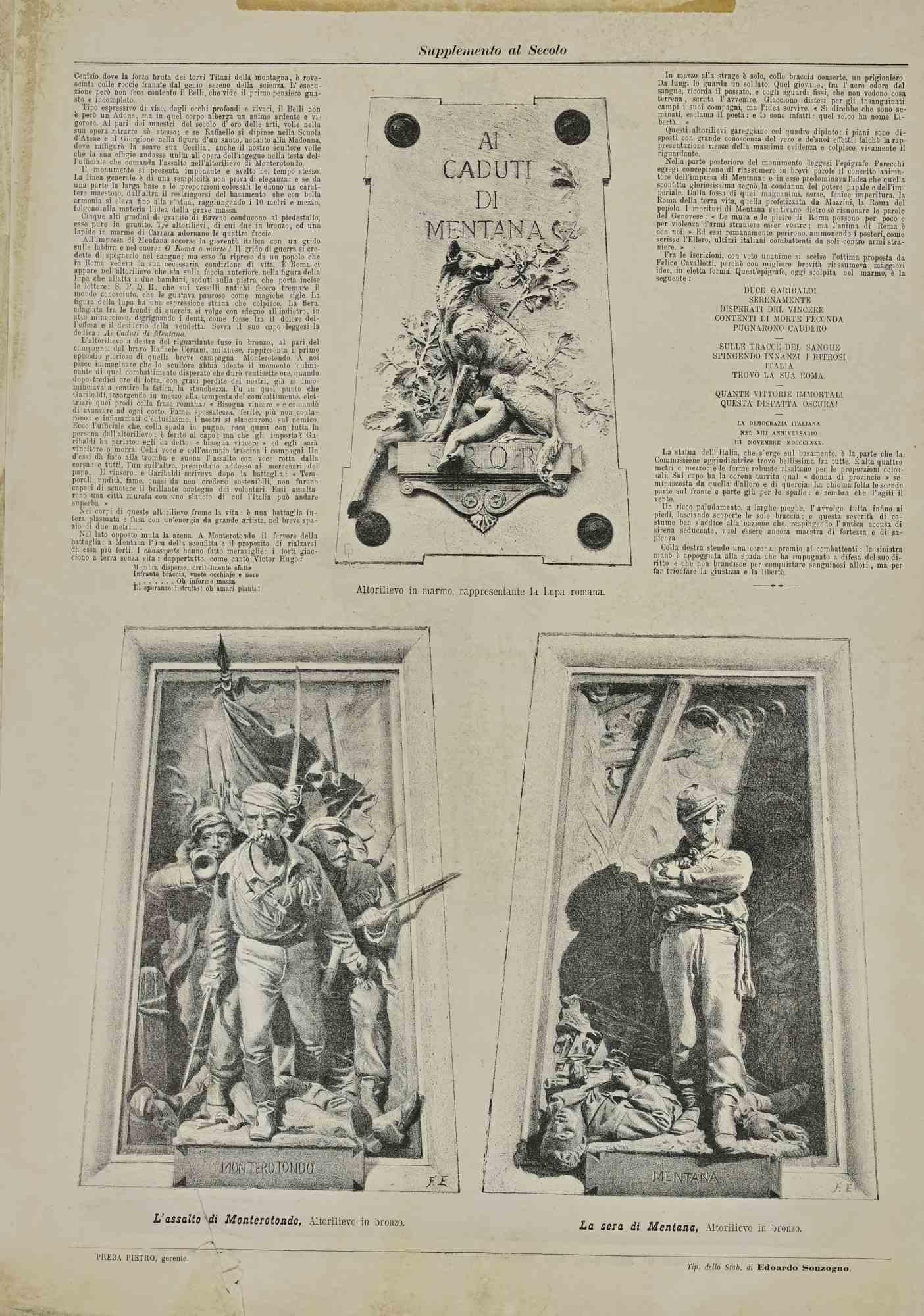 Giuseppe Garibaldi-Il Secolo - Newspaper - 1880 - Contemporary Art by Unknown