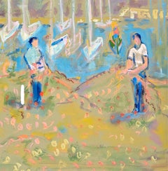 Fishermen at the Nets - Drawing by Sirio Pellegrini - 1970s