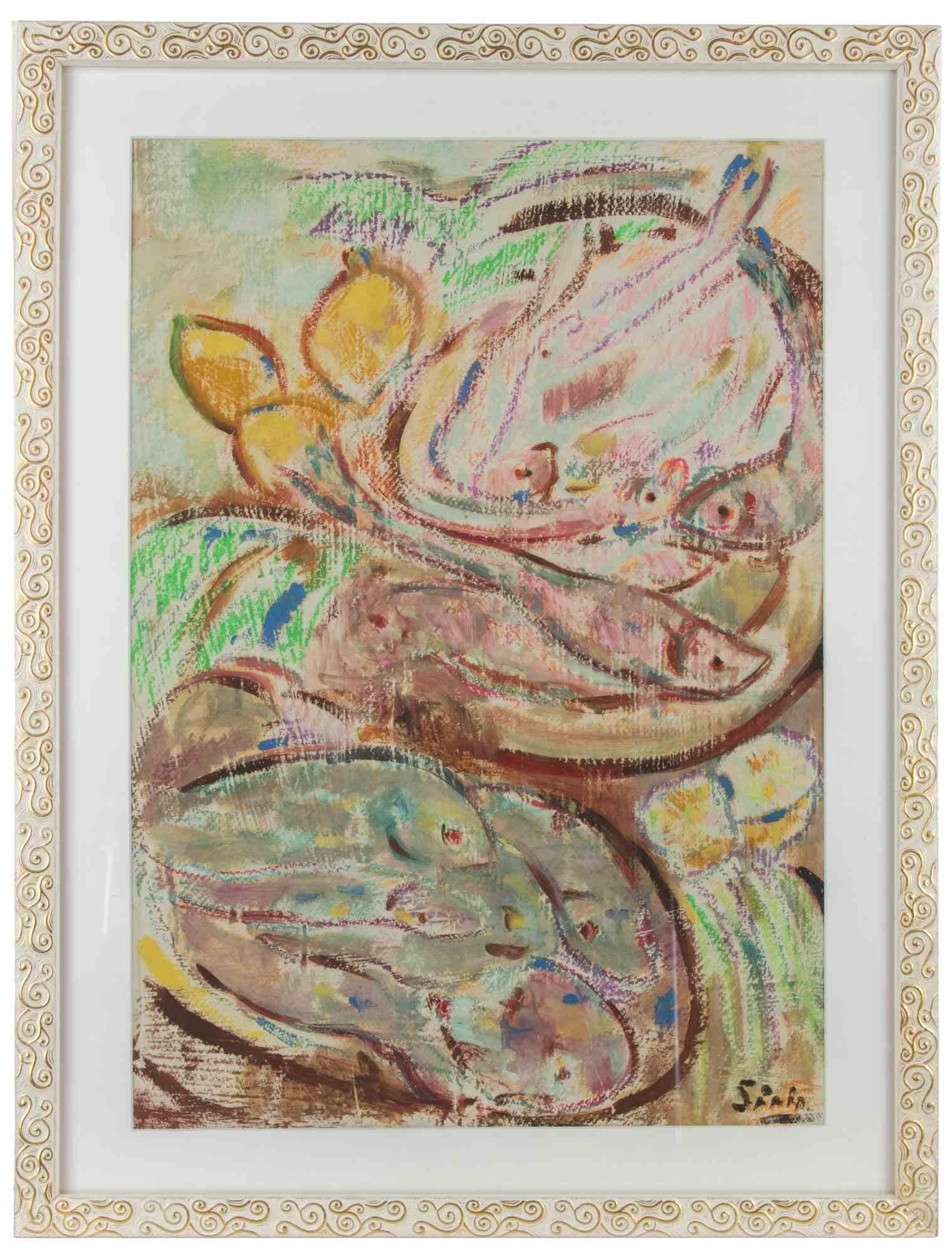 Acquerello su carta realizzato da Sirio Pellegrini negli anni 
1970.

Firmato a mano.

Include una cornice in legno realizzata dall
Artista cm. 60x45

Sirio Pellegrini, nato a Roma il 1 marzo 1922, di origini abruzzesi (Capestrano), ha trascorso gli