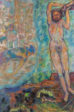 At the Seaside - Drawing by Sirio Pellegrini - 1960s