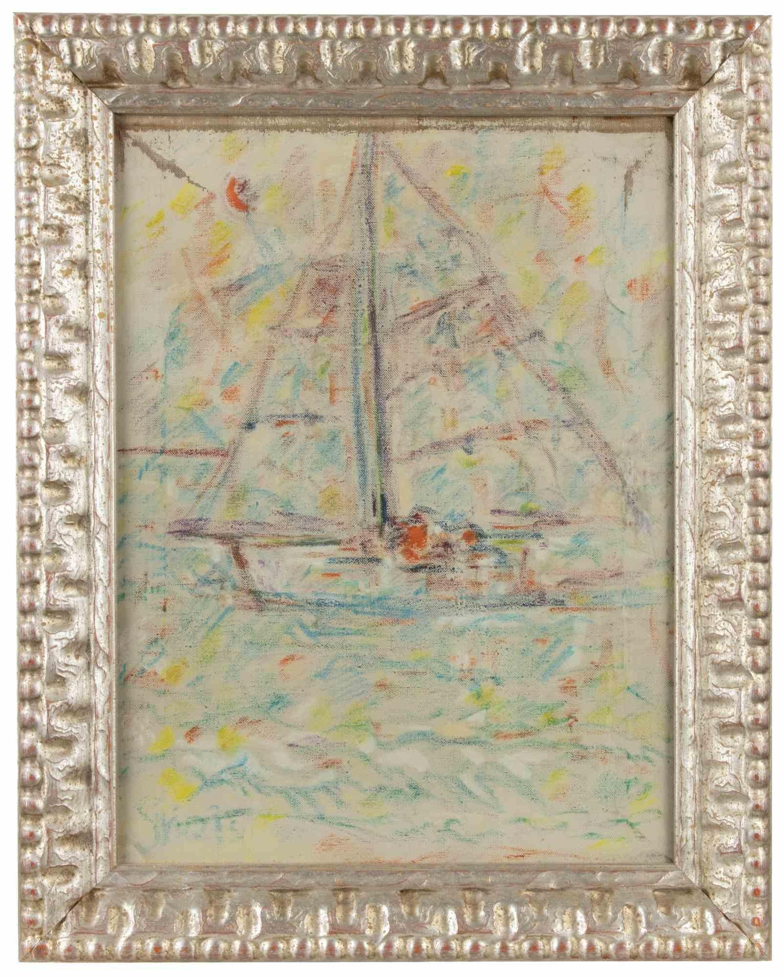 Boat - Drawing by Sirio Pellegrini - 1975