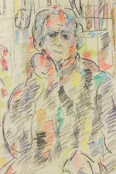 Portrait - Pastel Drawing by Sirio Pellegrini - 1969