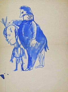 Figures - Drawing by Leo Longanesi - mid-20th Century