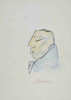 Porträt von Leo Longanesi - Zeichnung von Mino Maccari - 1980 ca.