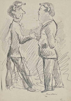 Il duello - Disegno di Mino Maccari - 1935 ca.