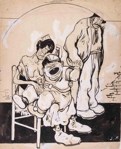 The Child's Tantrum - Drawing by Gabriele Galantara - Early 20th Century