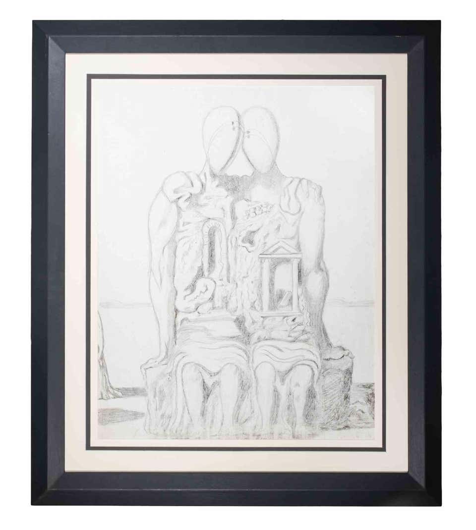 The Archaeologists - Drawing by Giorgio De Chirico - 1970