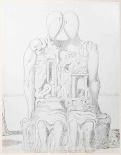 The Archaeologists - Drawing by Giorgio De Chirico - 1970