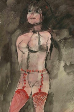 Woman - Drawing by Bruno Cassinari - 1971