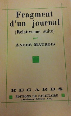 Fragment d'un Journal - Volume by Andre Maurois - 1931
