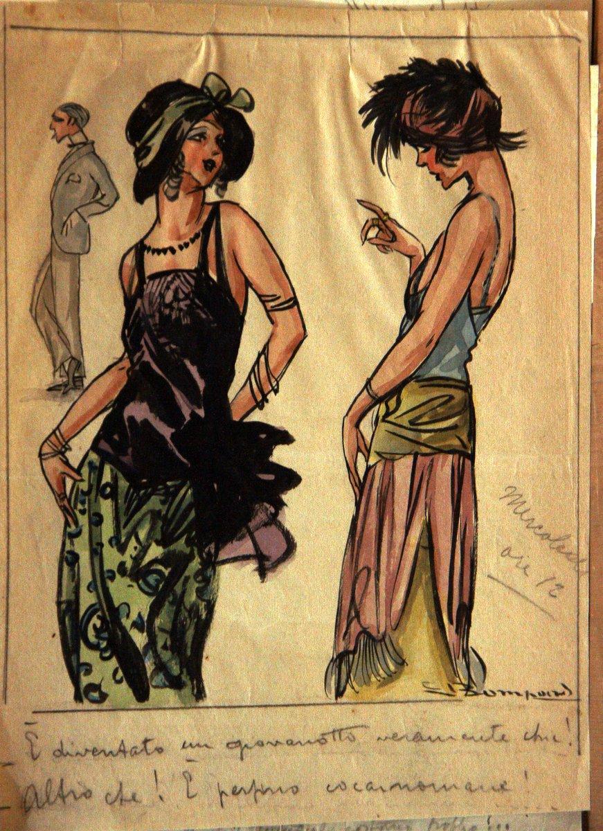 Cocainomane - Cocaine Addict - Drawing by Luigi Bompard - 1930s
