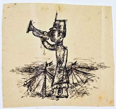 The Watchman - Drawing by Anselmo Bucci - 1910s