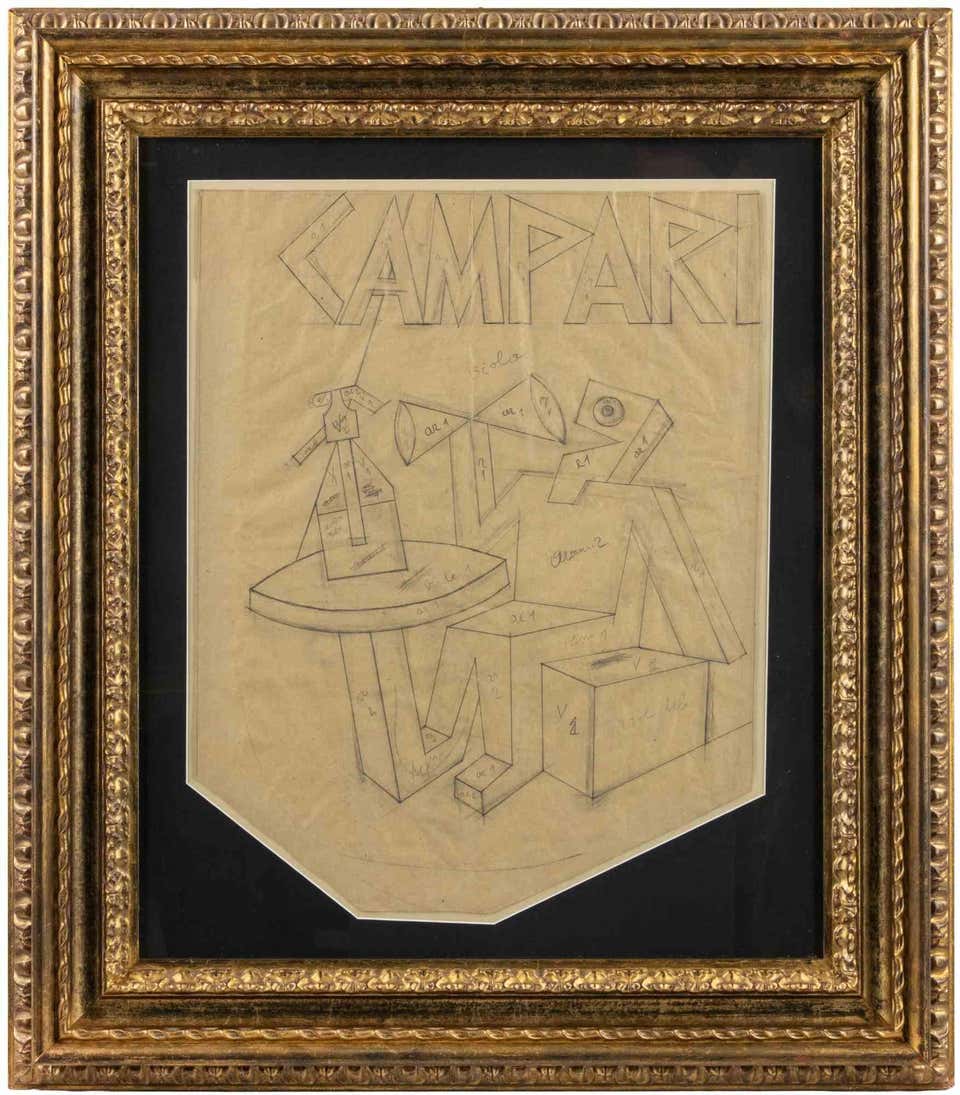 Campari, the Bitter Seller - Drawing by Fortunato Depero - 1920s