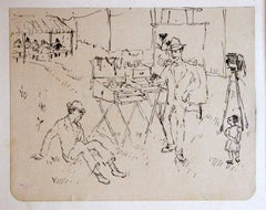 Un marchand - Dessin de Katerina Wilczynski - 1934 ca