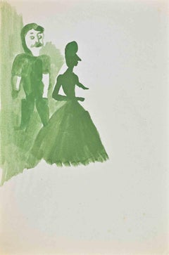 The Man Behind the Scene - Drawing by Mino Maccari - 1960s