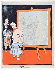 The Artist - Drawing by Gabriele Galantara - Early 20th Century