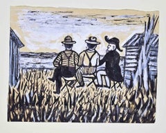Gentlemen in front on the Sea - Mixed Media by Leo Longanesi - 1934