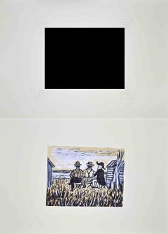 Gentlemen in front on the Sea - Mixed Media by Leo Longanesi - 1934
